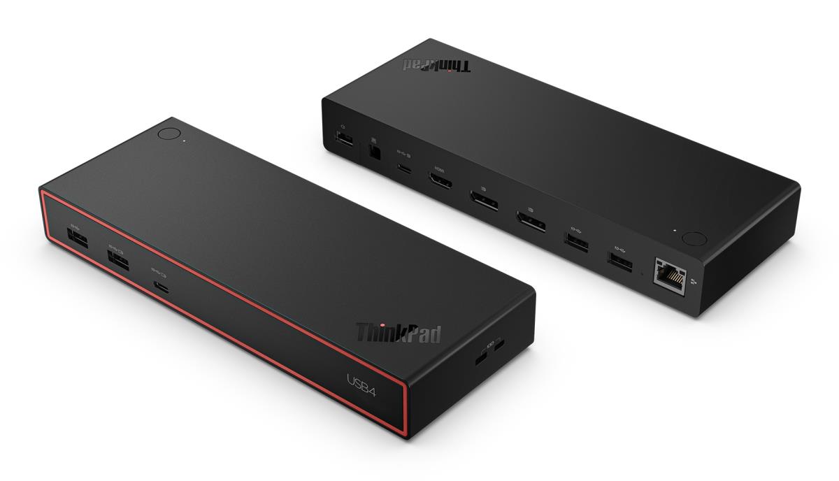 LENOVO ThinkPad USB4 Dock 5000 - 4x USB-A 3.2 Gen 2 / 2x USB-C 3.2 Gen 2 / HDMI / 2x DP / RJ45 - 100W USB Power Delivery - UK