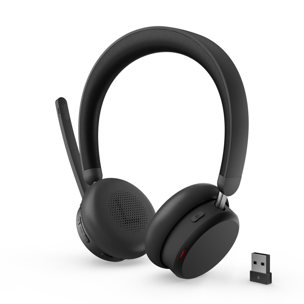 LENOVO Dual-Mode Wireless ANC Headset 6550 - Stereo - Bluetooth 5.3 - Black - USB-A Teams
