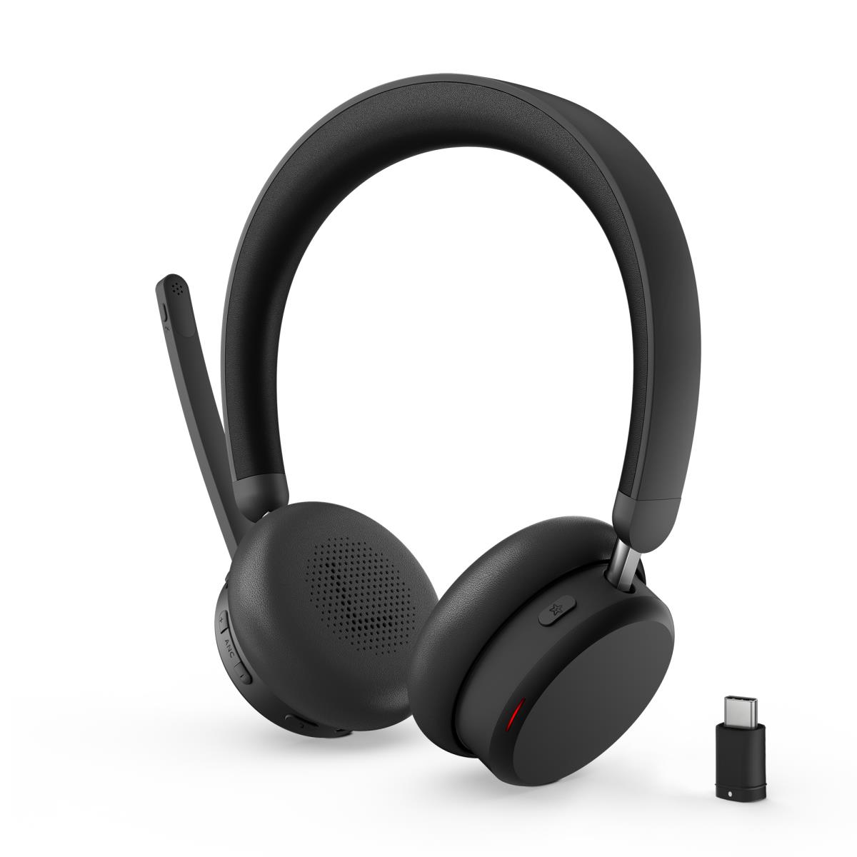 LENOVO Dual-Mode Wireless ANC Headset 6550 - Stereo - Bluetooth 5.3 - Black - USB-A Teams