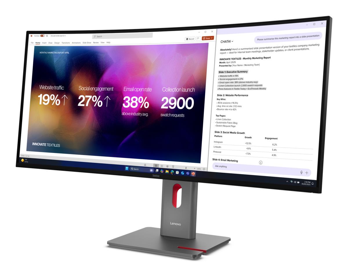 LENOVO Curved USB-C Monitor - ThinkVision P40WD-40 - 40in - 5120x2160 (5K UHD) - IPS