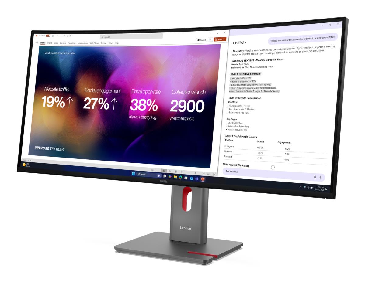 LENOVO Curved USB-C Monitor - ThinkVision P40WD-40 - 40in - 5120x2160 (5K UHD) - IPS