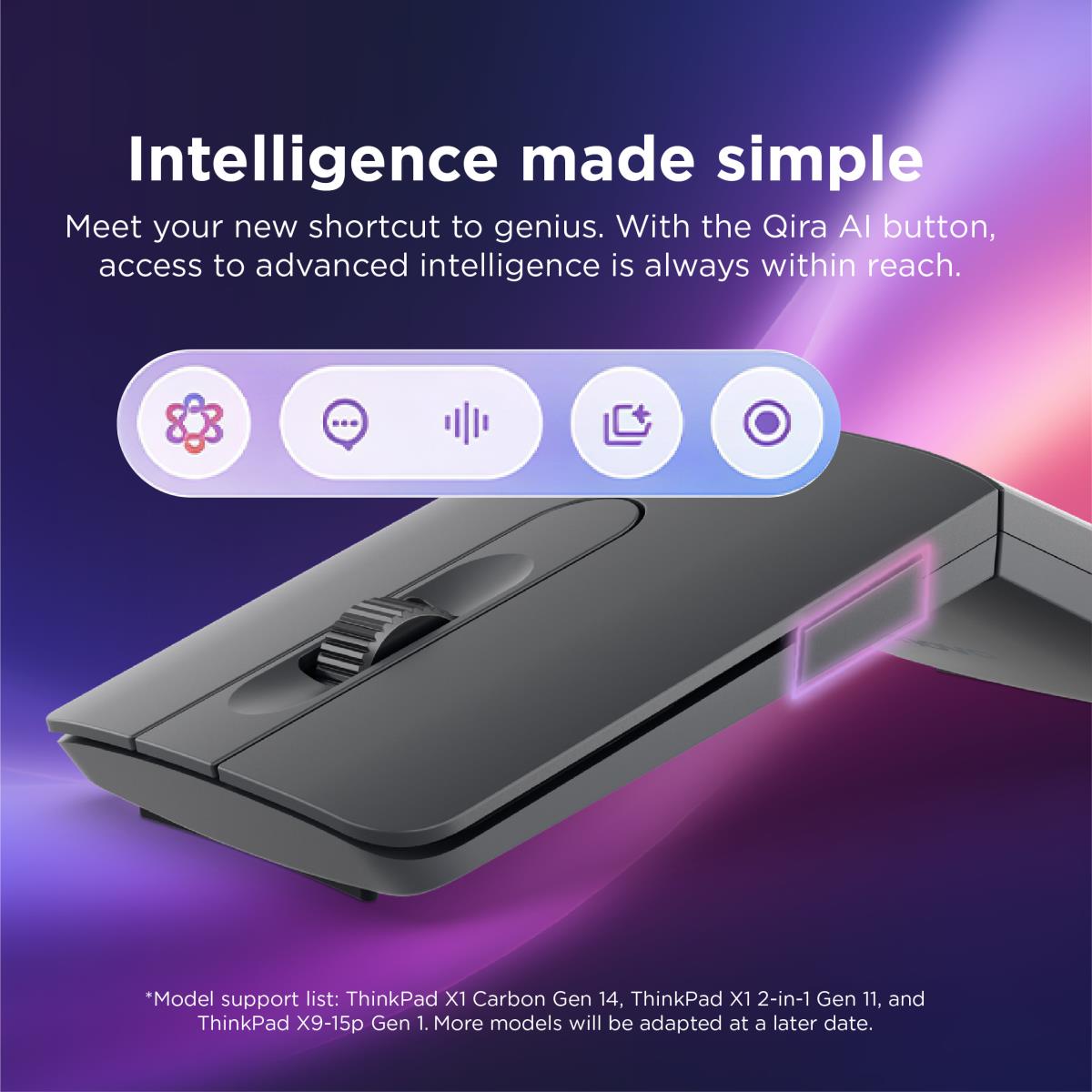 LENOVO ThinkPad Bluetooth Presenter Mouse (Aura Edition) - Bluetooth - Optical - Thunder Grey