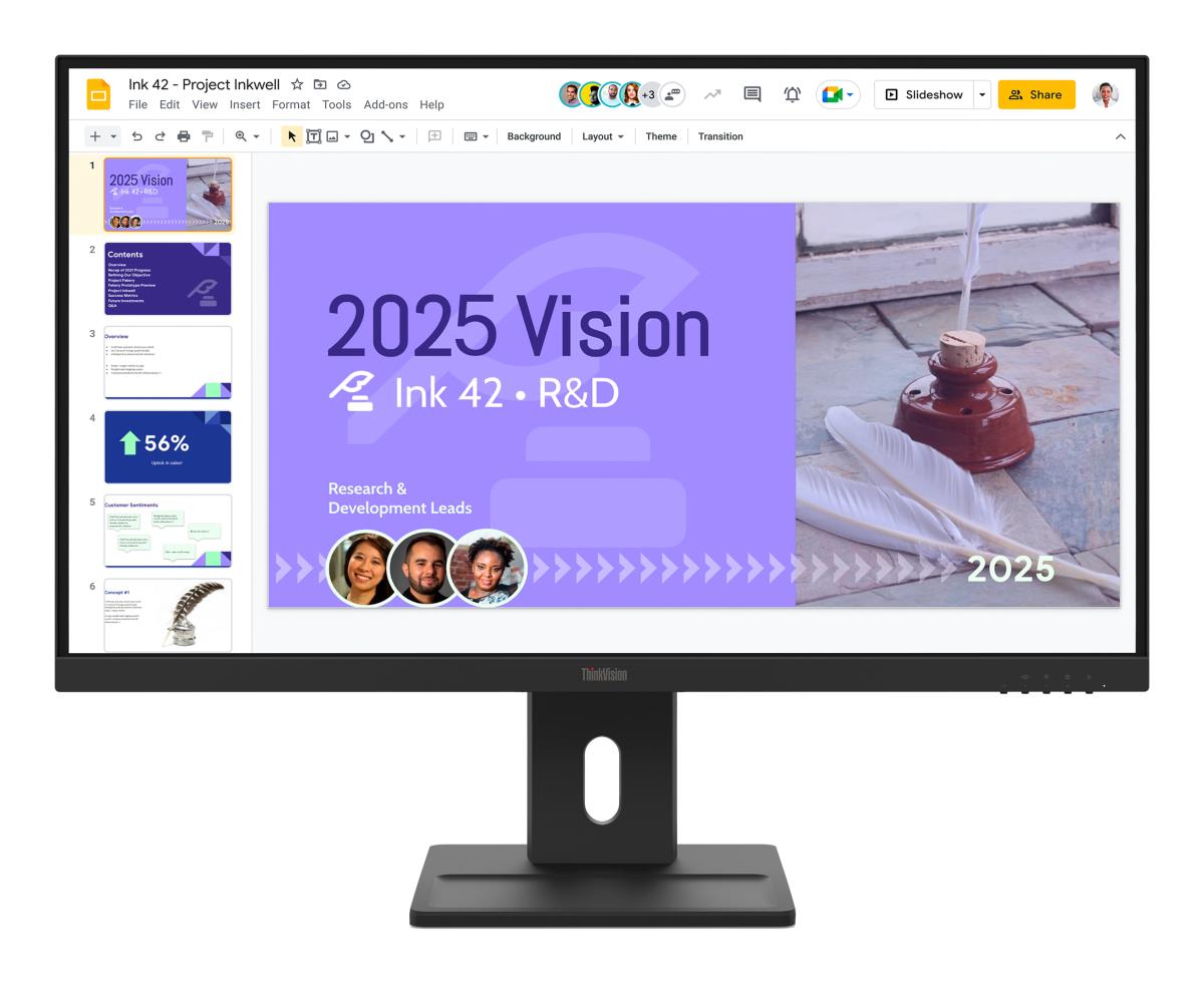 LENOVO Desktop Monitor - ThinkVision E27Q-40 - 27in - 2560x1440 (QHD) - IPS 4ms