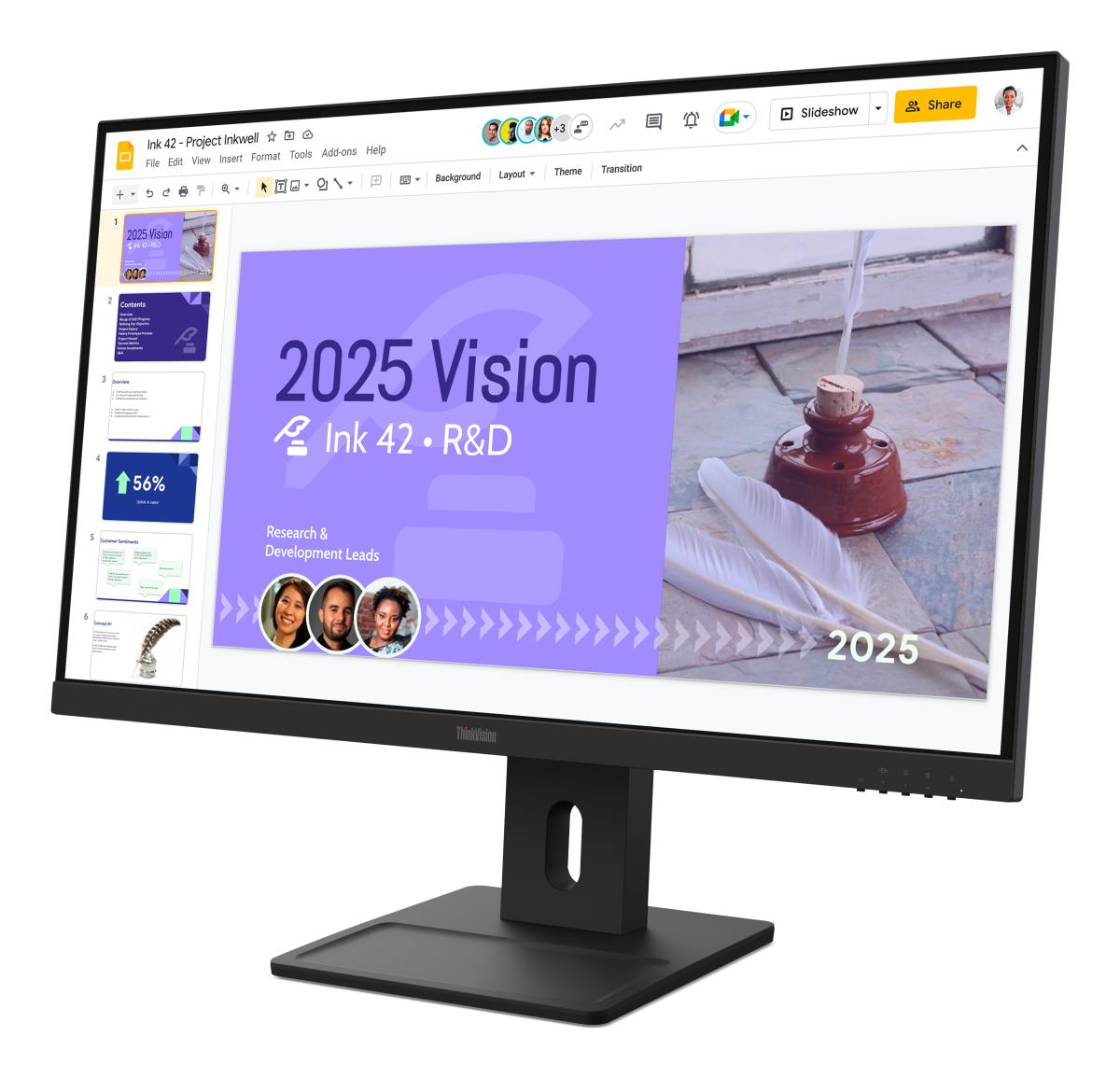 LENOVO Desktop Monitor - ThinkVision E27Q-40 - 27in - 2560x1440 (QHD) - IPS 4ms