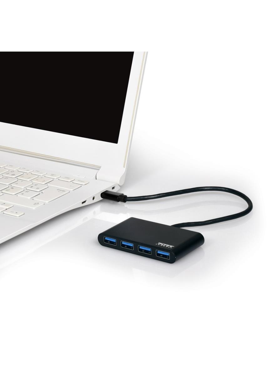 PORT DESIGNS USB Hub 4 Ports Type C