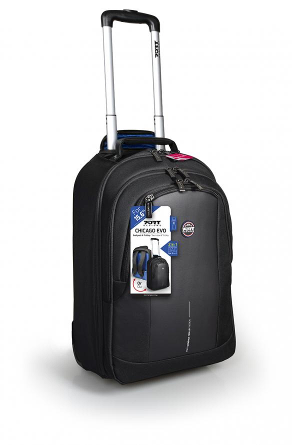 PORT DESIGNS Chicago Evo - 15.6in Backpack Trolley - Black