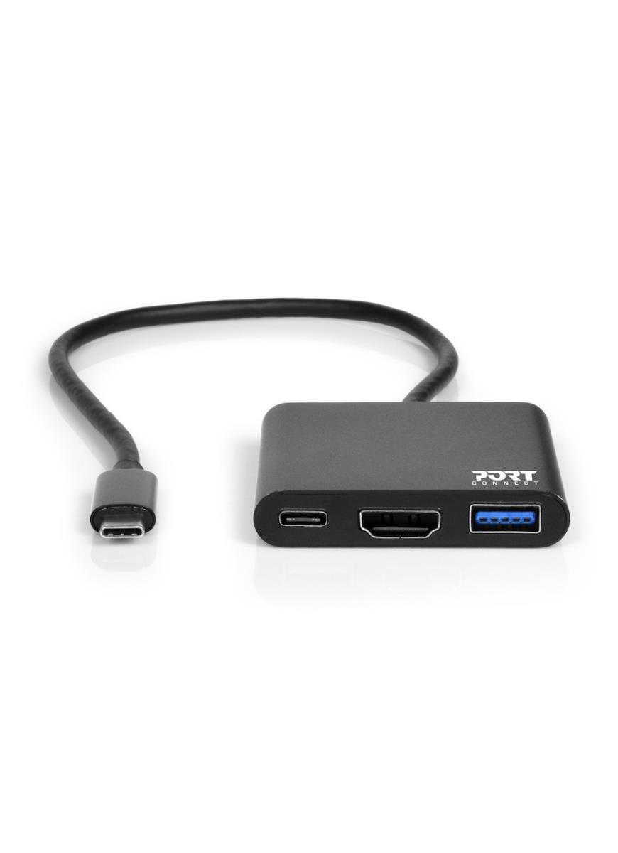 PORT DESIGNS Mini Docking Station USB-c - USB-c / USB-a / Hmdi  - 60w Power delivery