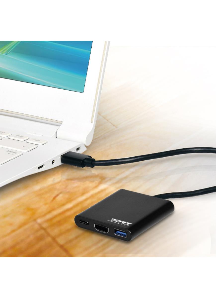 PORT DESIGNS Mini Docking Station USB-c - USB-c / USB-a / Hmdi  - 60w Power delivery