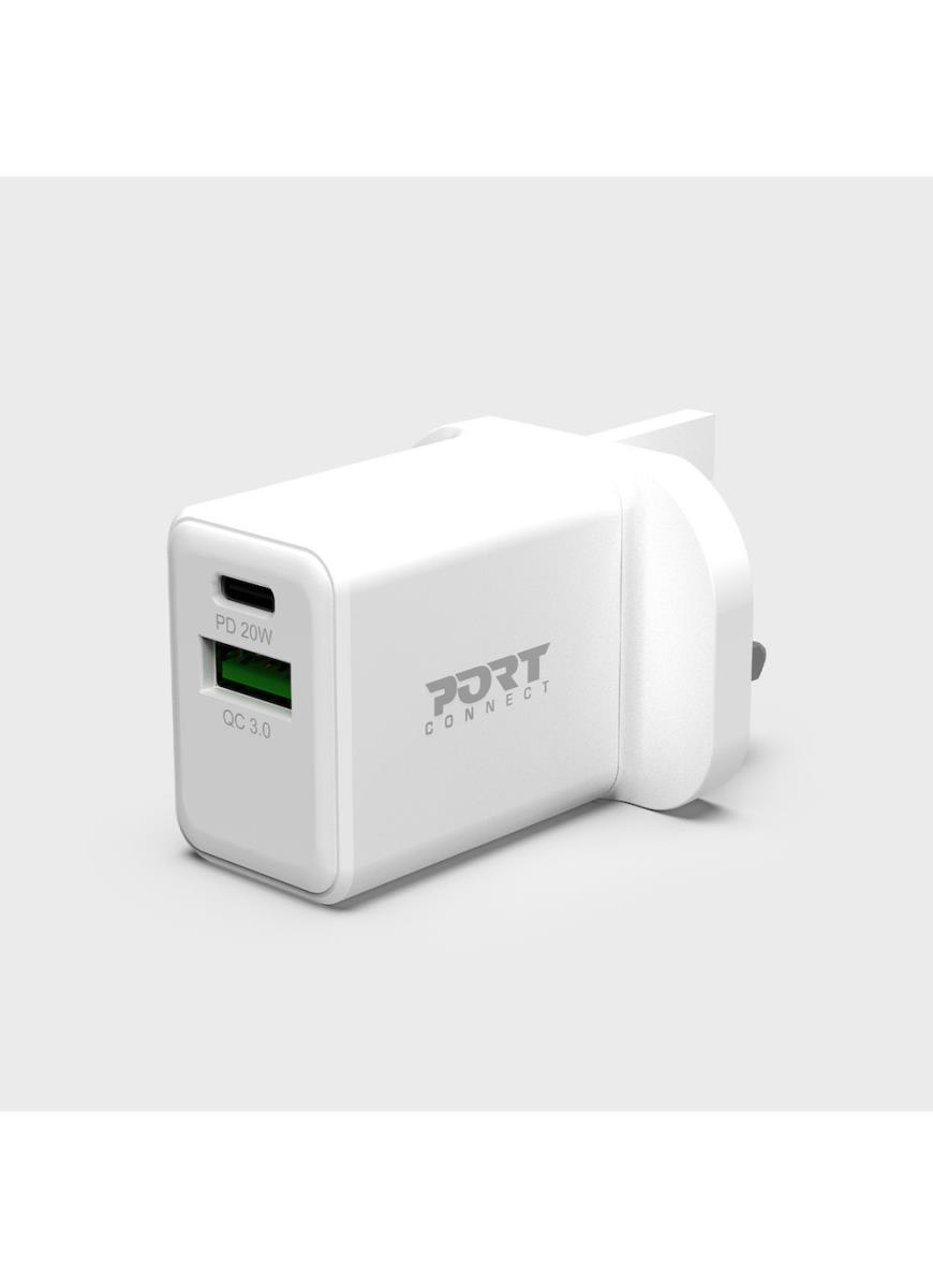 PORT DESIGNS Wall Charger Type C PD 20w UK