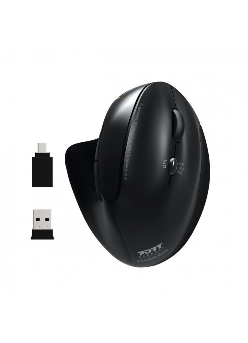 PORT DESIGNS Mouse Ergonomic Rechargeable Bluetooth Right Handed
