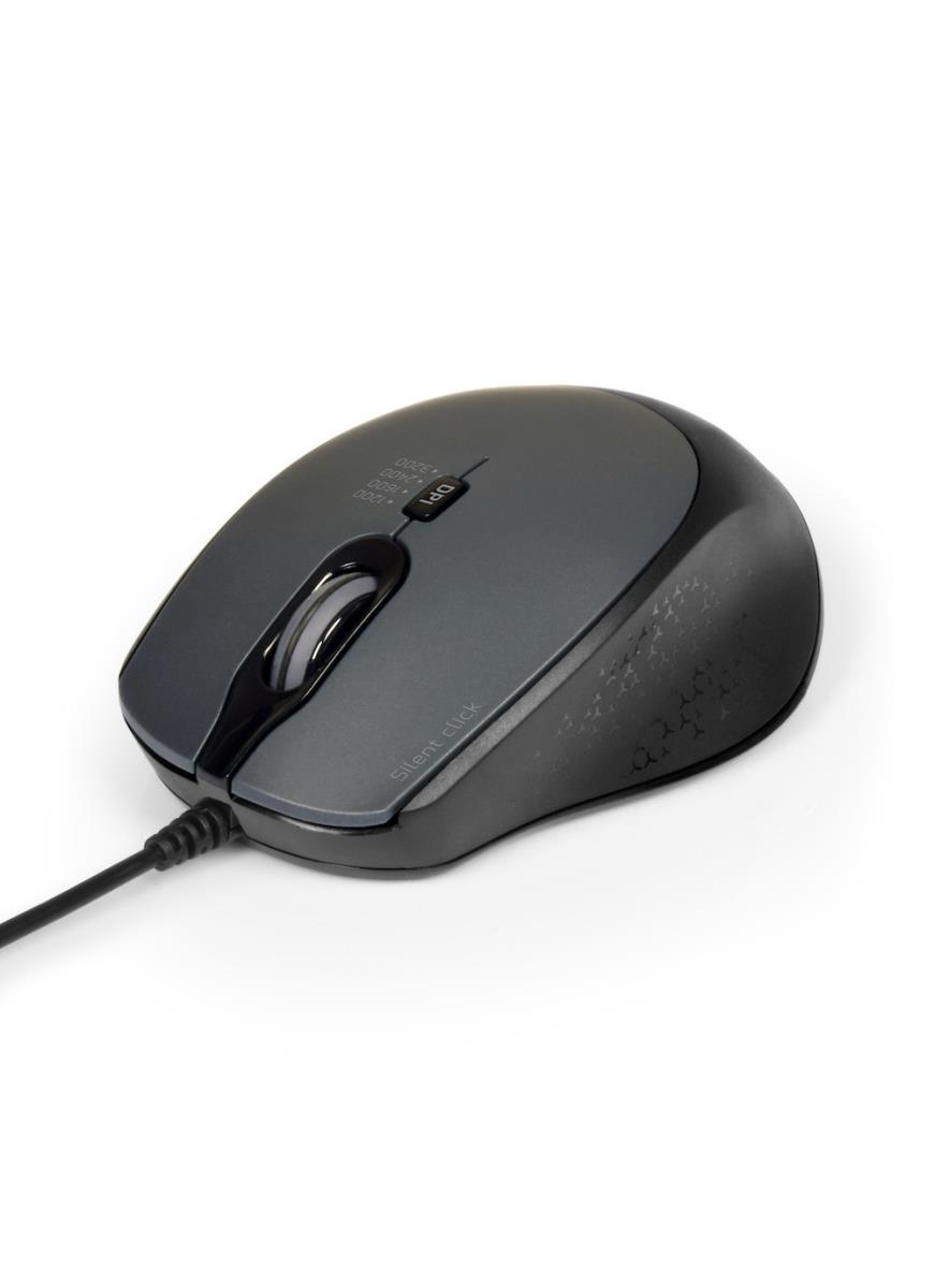 PORT DESIGNS Mouse Office Pro Silent Wired Black