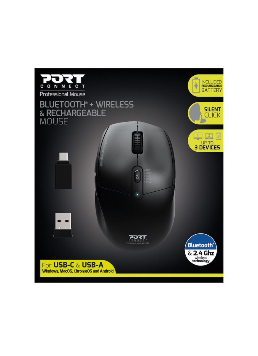 PORT DESIGNS Mouse Office Pro Rechargeable Bluetooth Combo