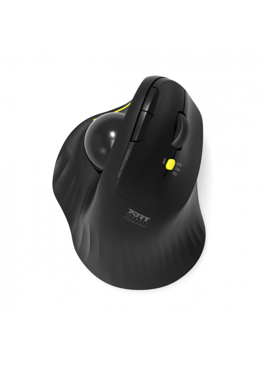 PORT DESIGNS Mouse Ergonomic Rechargeable Bluetooth Track Ball