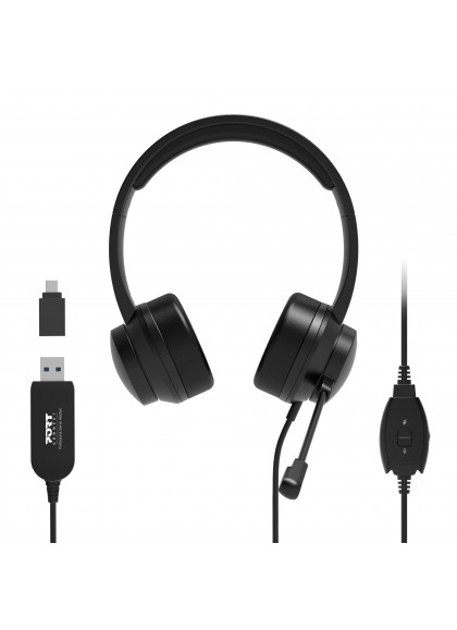 PORT DESIGNS Headset Comfort Office USB + Mic