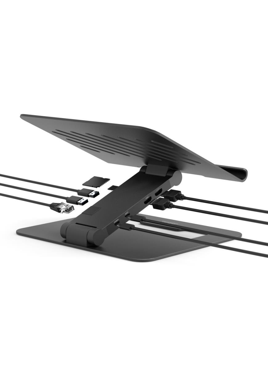 PORT DESIGNS Usb-c Docking Station With Notebook Stand - 2x HDMI / Gbe / 2x USB 3.1 / SD card / Micro SD - 85W USB Power Delivery - UK