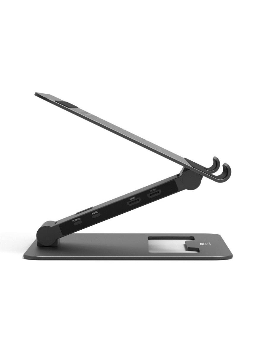 PORT DESIGNS Usb-c Docking Station With Notebook Stand - 2x HDMI / Gbe / 2x USB 3.1 / SD card / Micro SD - 85W USB Power Delivery - UK