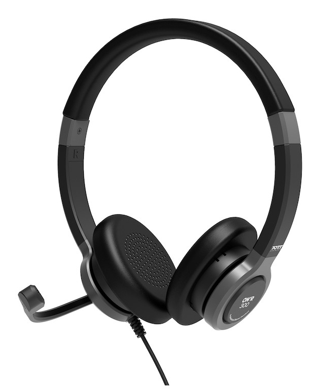 PORT DESIGNS Headphone PRO ON'R 300 - Stereo - USB-A/C - Black