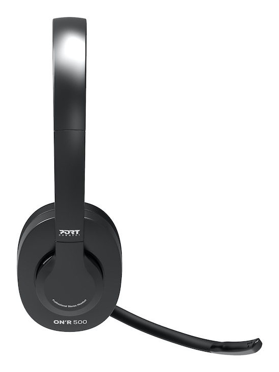 PORT DESIGNS Headphone ON'R 500 -  Stereo - Bluetooth / USB-A/C - Black - Microphone with HVAC