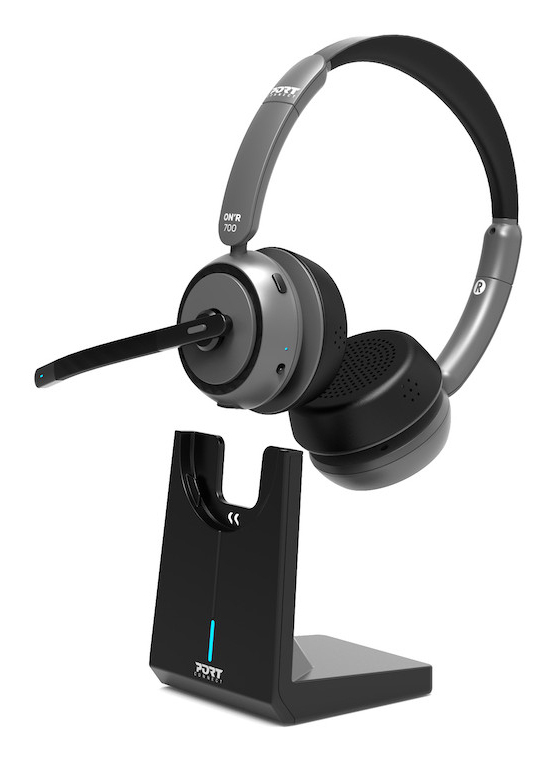 PORT DESIGNS Headphone PRO ON'R 700 Base - Stereo - Bluetooth / USB-A/C - Black - charging base