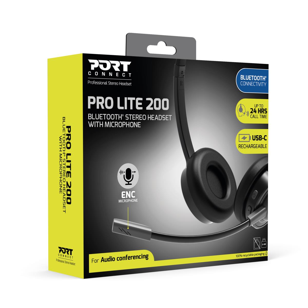PORT DESIGNS Headphone - PRO LITE 200UNIVERSAL - Stereo - Bluetooth