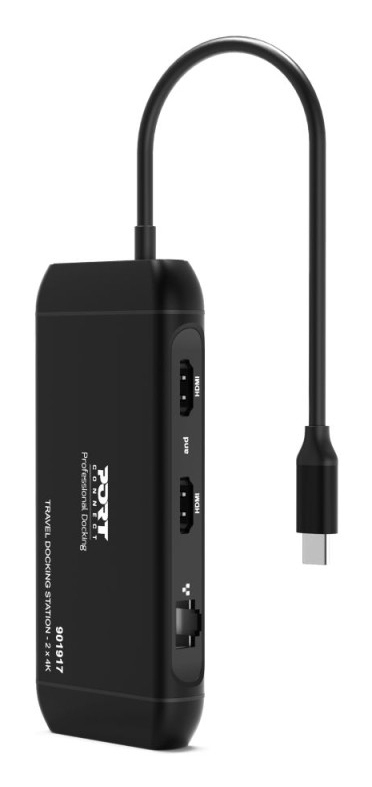 PORT DESIGNS Docking Type C Travel - 2x 4k Pd 100w (2x Hdmi)
