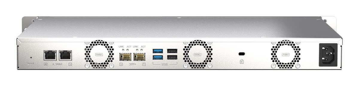 QNAP SYSTEMS TS-435XeU-4G 1U 4Bay 2.2GHz QC 4GB DDR4 2x 10GbE SFP+ 2x 2.5GbE