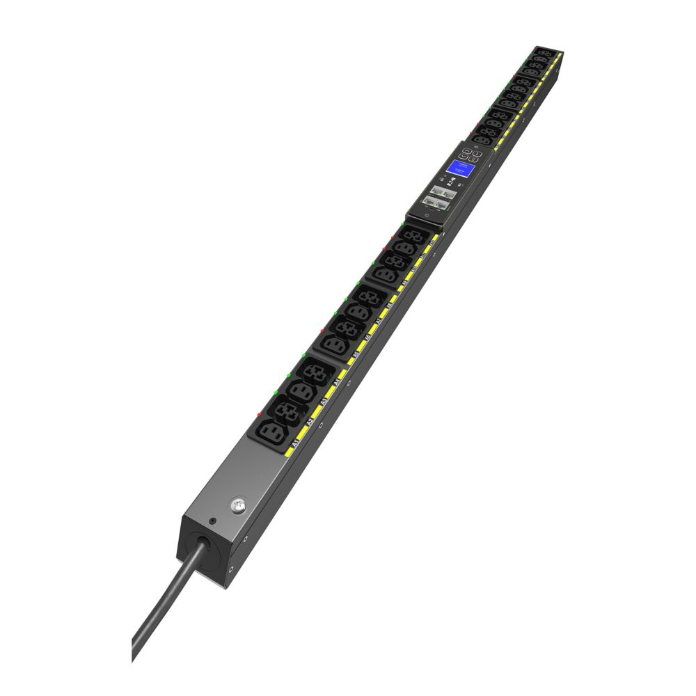 EATON CORPORATION Managed G4 Rack PDU, 0U, 22.5U, C20 input, 3m cord, 1ph, 3.7kW, 16A, 200-240V, 24 outlets (12)C13, (12)C39