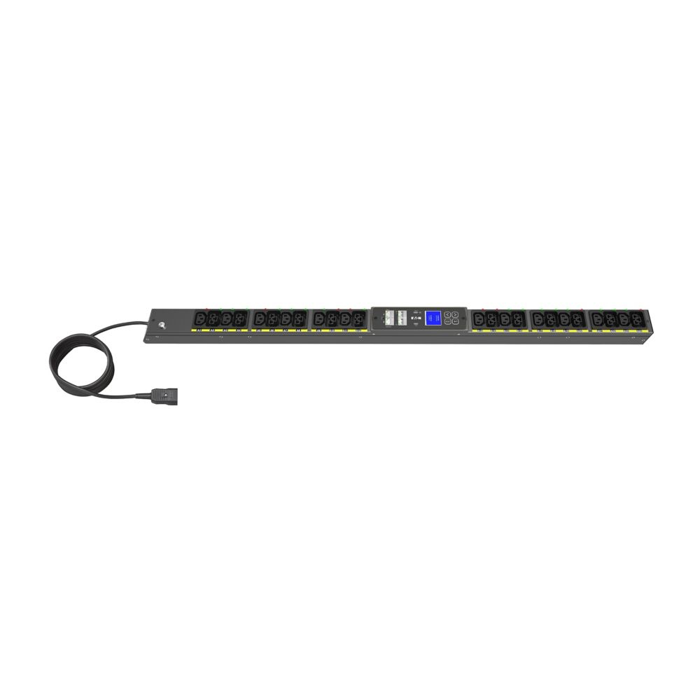 EATON CORPORATION Managed G4 Rack PDU, 0U, 22.5U, C20 input, 3m cord, 1ph, 3.7kW, 16A, 200-240V, 24 outlets (12)C13, (12)C39