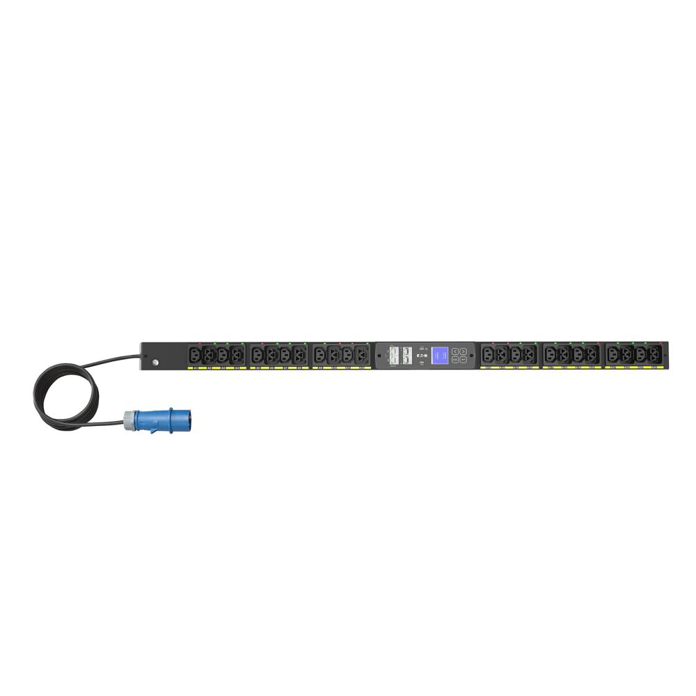 EATON CORPORATION Managed G4 Rack PDU, 0U, 22.5U, IEC-60309 input, 3m cord, 1ph, 3.7kW, 16A, 200-240V, 24 outlets (12)C13, (12)C39