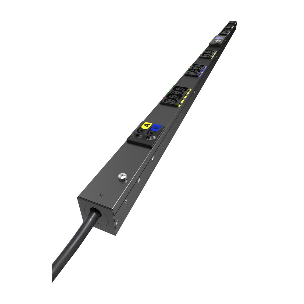 EATON CORPORATION Switched G4 Rack PDU, 0U, 39U, IEC-60309 input, 3m cord, 1ph, 7.4kW, 32A, 200-240V, 24 outlets (12)C13, (12)C39