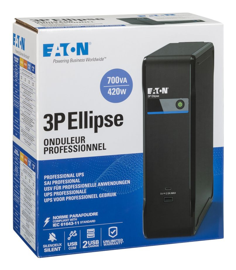 EATON CORPORATION 3P EllIPSe 700 USB IEC 700VA/420W