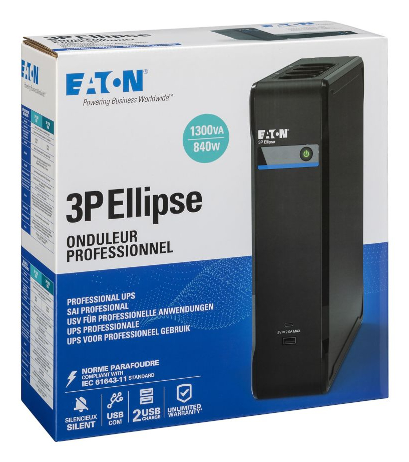 EATON CORPORATION 3P EllIPSe 1300 USB IEC 1300VA/840W