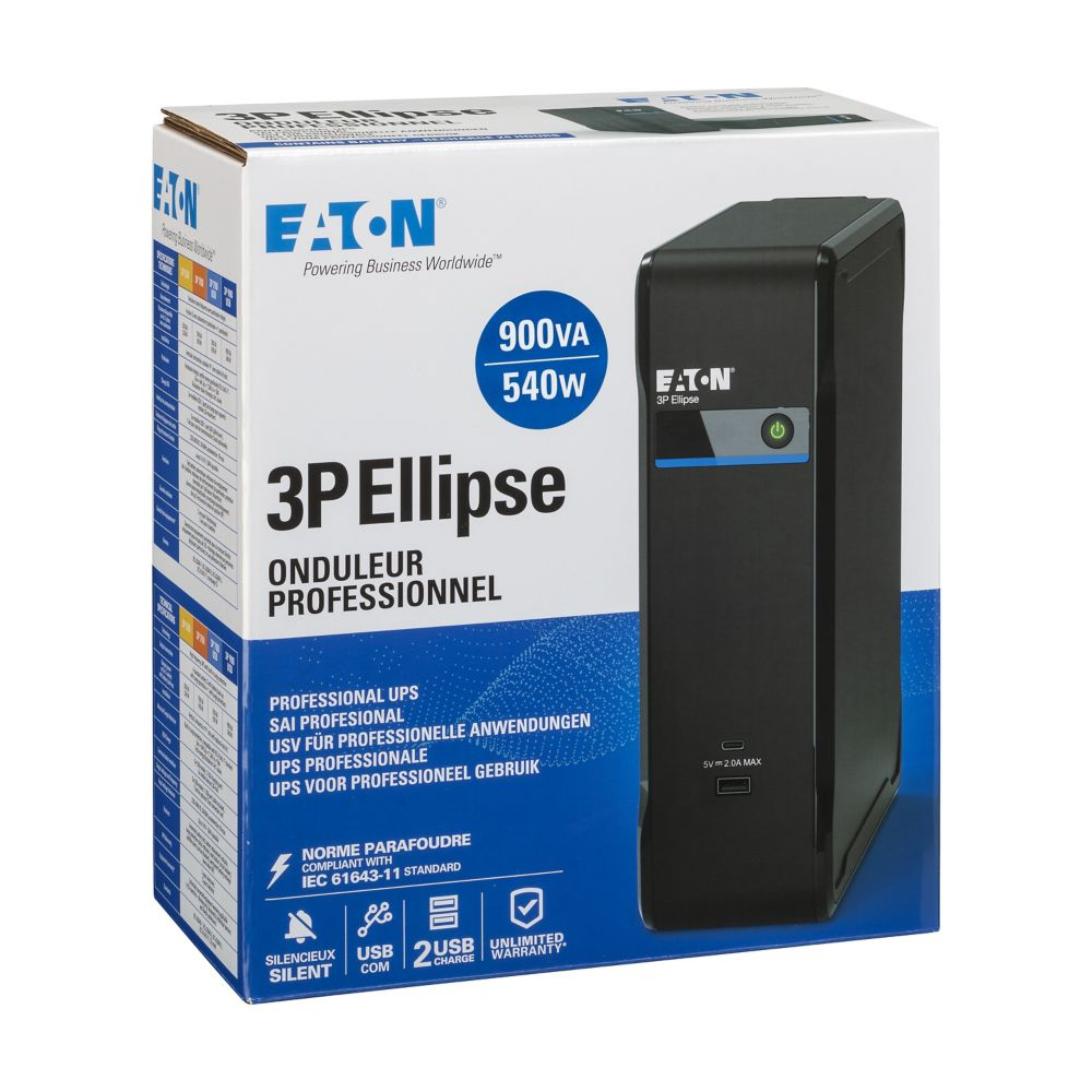 EATON CORPORATION 3P EllIPSe 900 USB IEC 900VA/540W