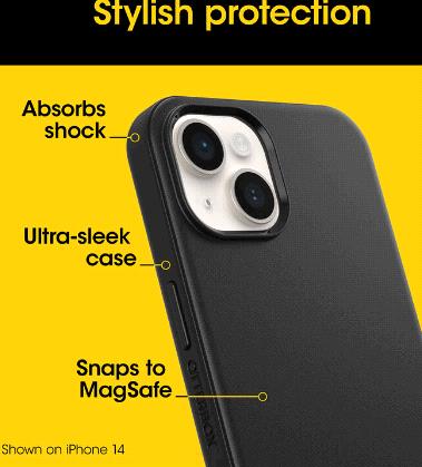 OTTERBOX iPhone 16e and iPhone 15/14/13 Case - Symmetry Series for MagSafe - Black