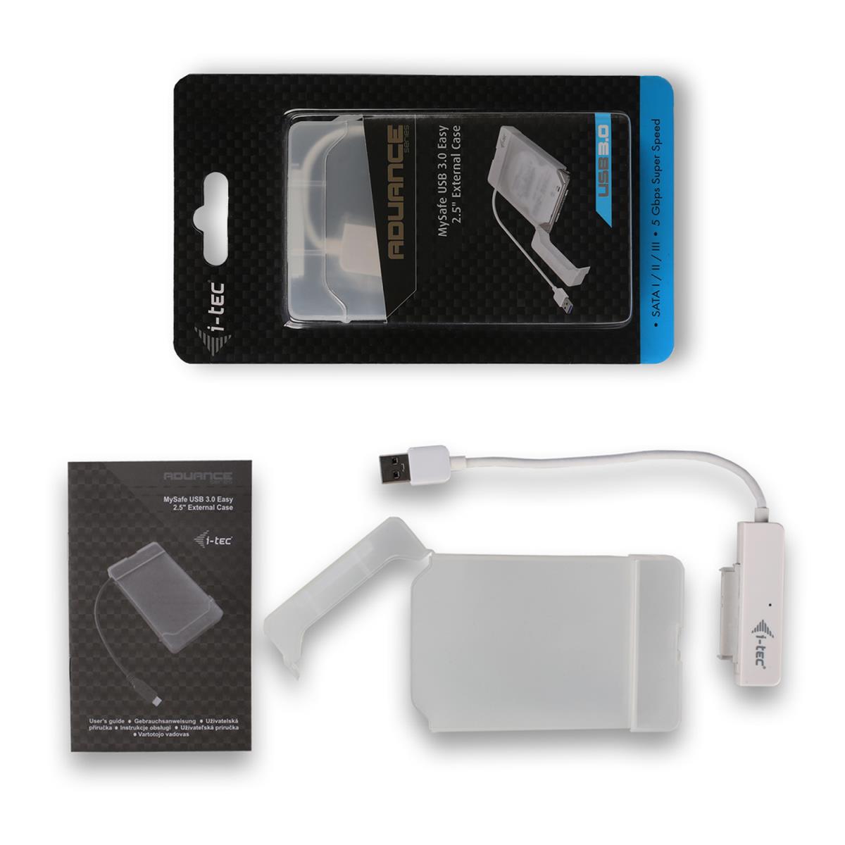 I-TEC ELECTRONICS USB 3.0 Case HDD SSD Easy Ext 2.5in SATA I/ii/III White