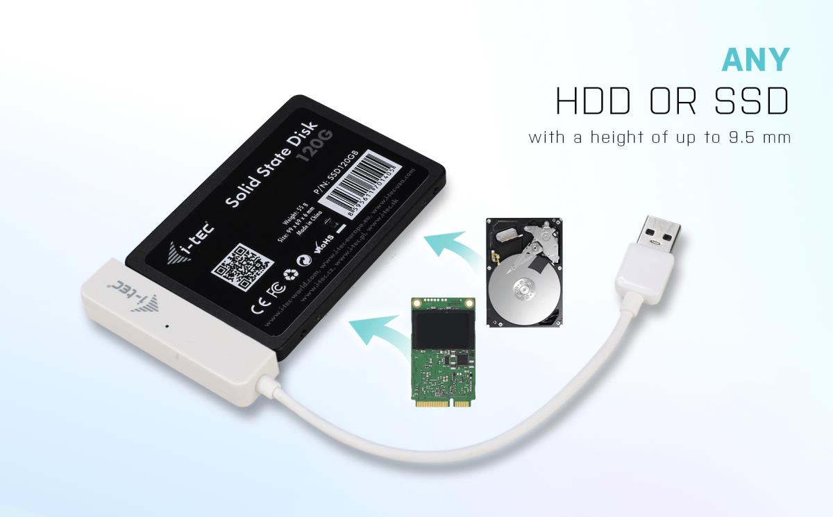 I-TEC ELECTRONICS USB 3.0 Case HDD SSD Easy Ext 2.5in SATA I/ii/III White