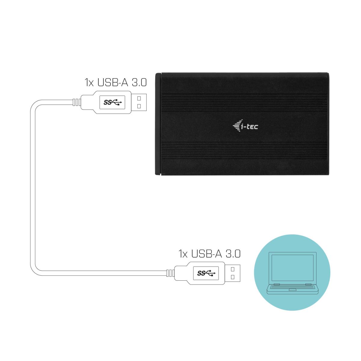 I-TEC ELECTRONICS USB 3.0 Case HDD SSD Alu Ext 2.5in SATA 600 Aluminium