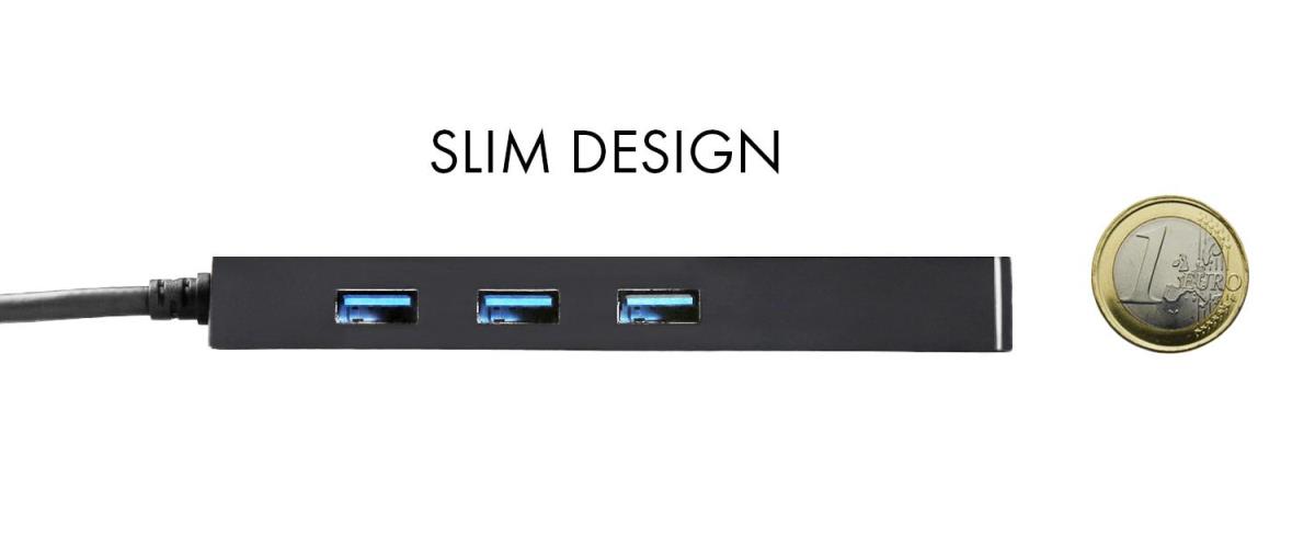 I-TEC ELECTRONICS USB-c Slim Hub + Glan USB-c 3 Port Hub USB 3.0 + Glan