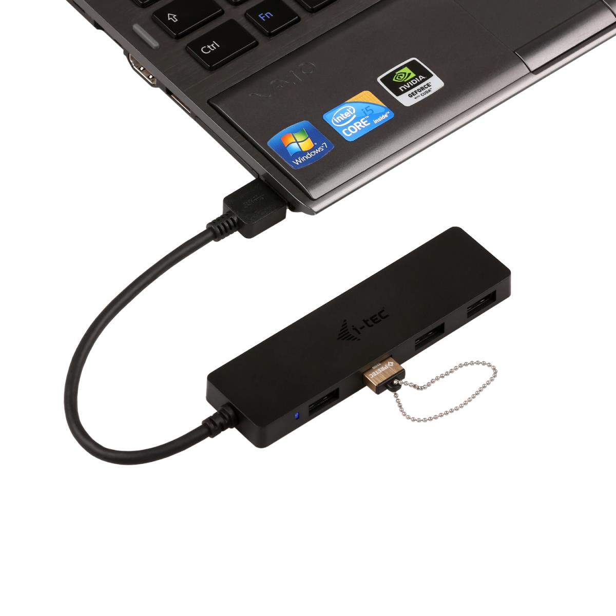 I-TEC ELECTRONICS Slim Passive Hub 4p Black USB 3.0 No Ps Win And Mac Os