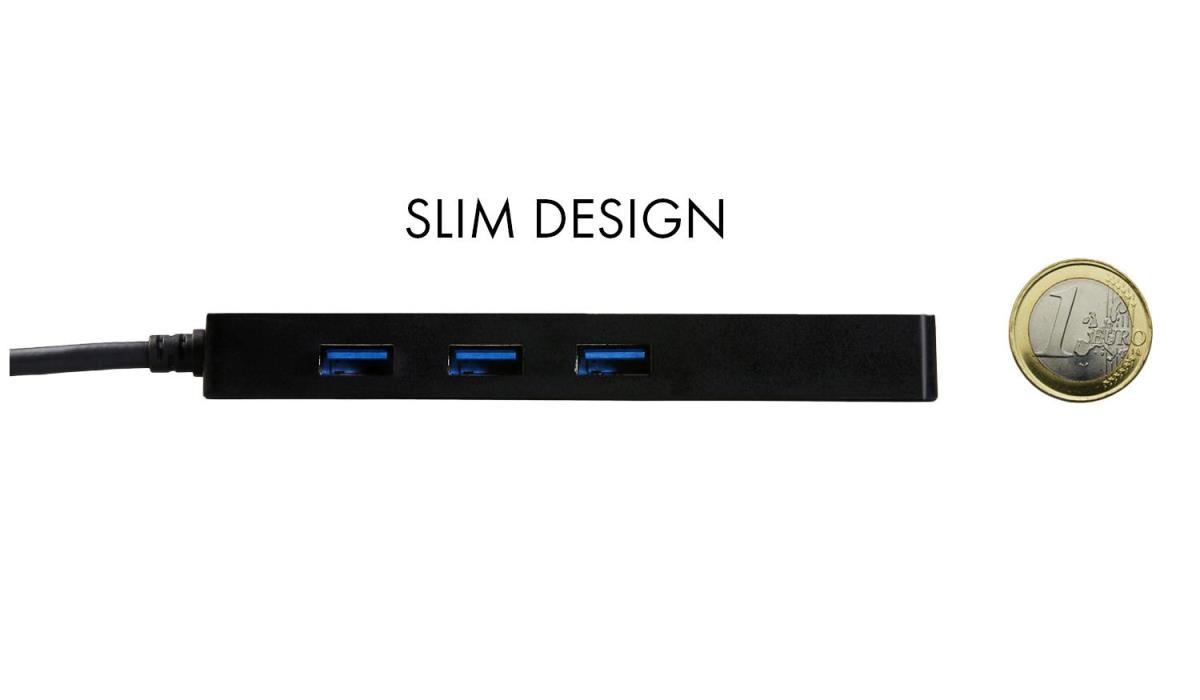 I-TEC ELECTRONICS Slim Hub 3 Port USB 3.0 GB Ethernet Adapter Win/mac