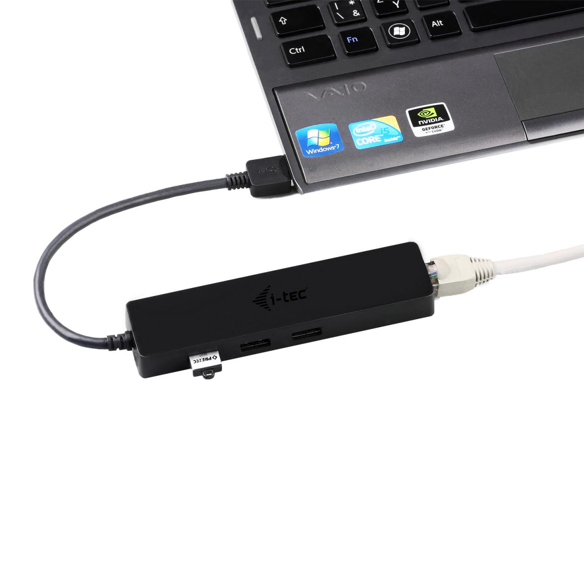 I-TEC ELECTRONICS Slim Hub 3 Port USB 3.0 GB Ethernet Adapter Win/mac