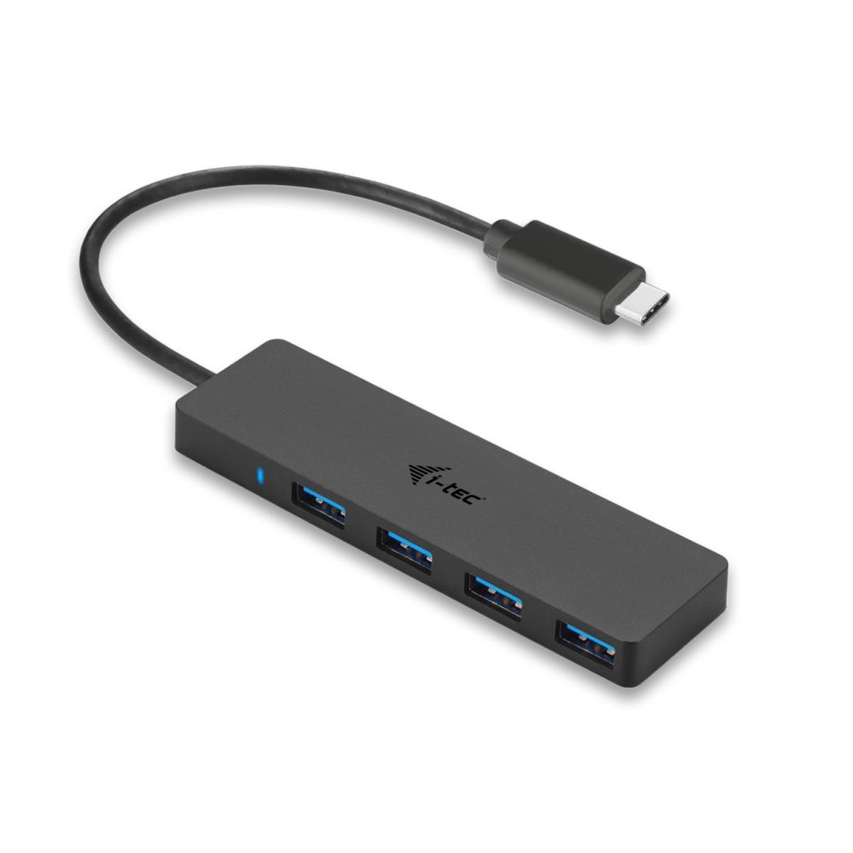 I-TEC ELECTRONICS USB-c Slim Passive Hub 4p No Ps Win And Mac Os Black