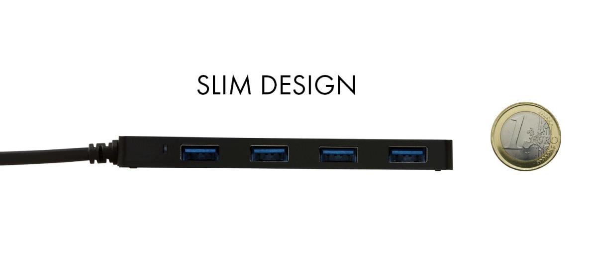 I-TEC ELECTRONICS USB-c Slim Passive Hub 4p No Ps Win And Mac Os Black