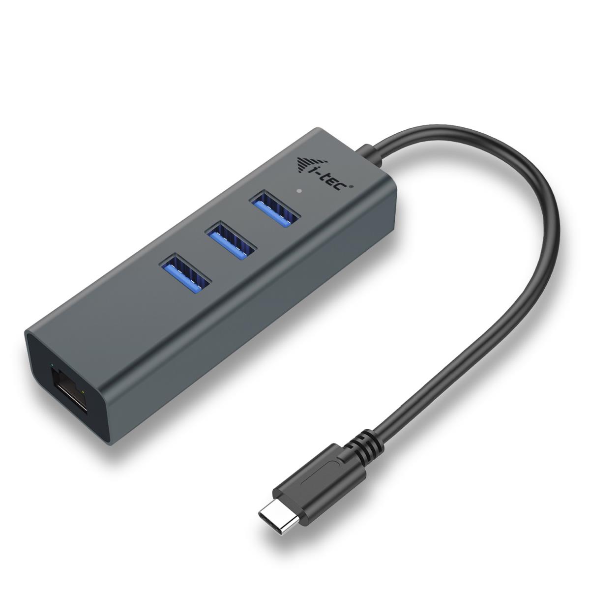 I-TEC ELECTRONICS USB-c Metal Hub 3 + Glan 3 Port Hub + Ethernet Adapter