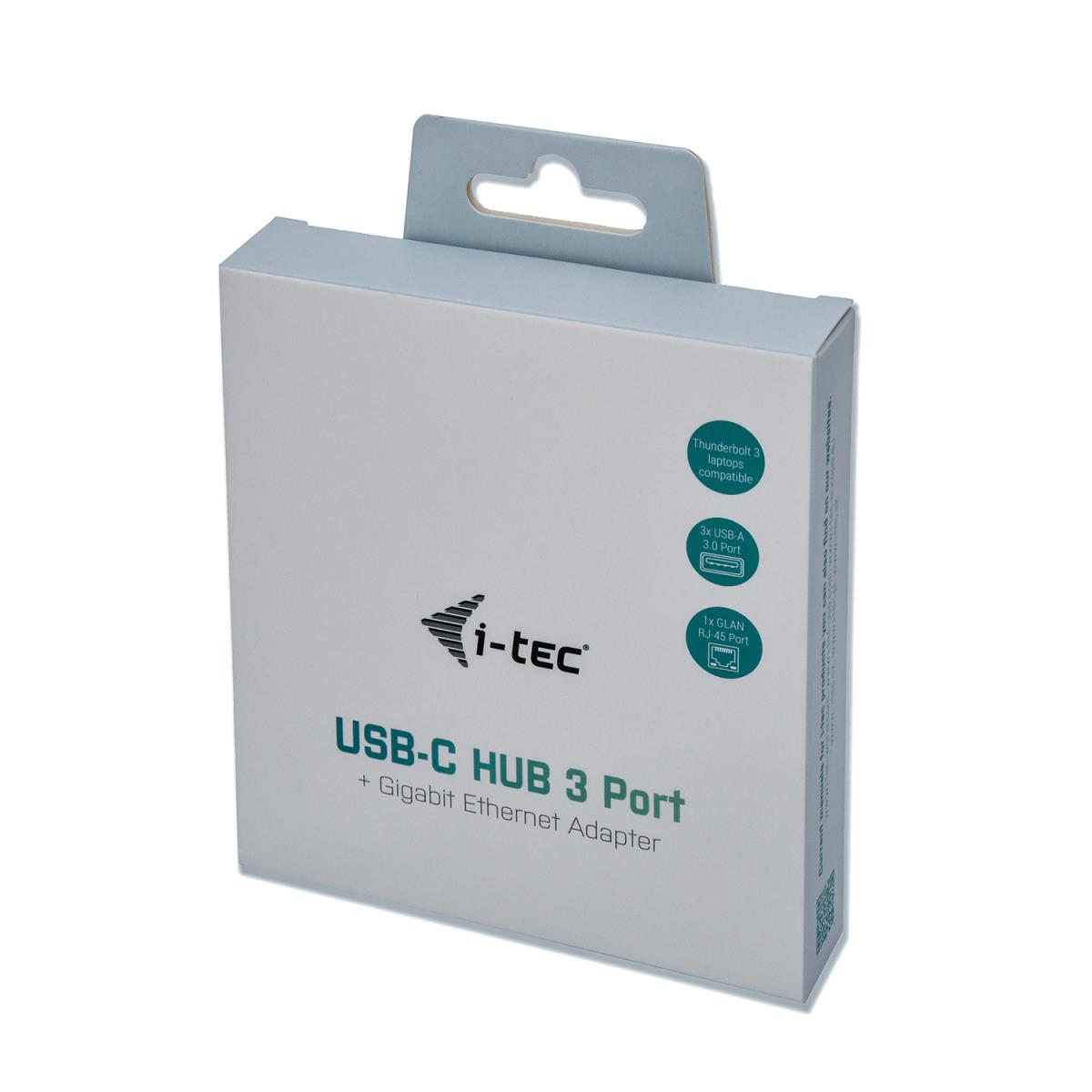 I-TEC ELECTRONICS USB-c Metal Hub 3 + Glan 3 Port Hub + Ethernet Adapter