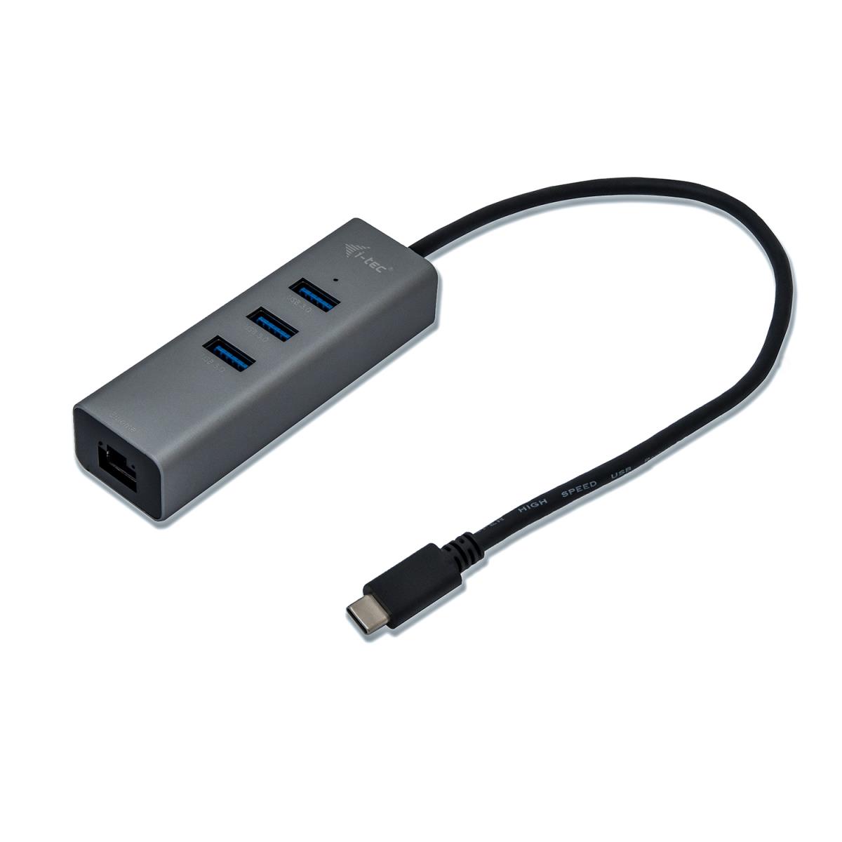 I-TEC ELECTRONICS USB-c Metal Hub 3 + Glan 3 Port Hub + Ethernet Adapter