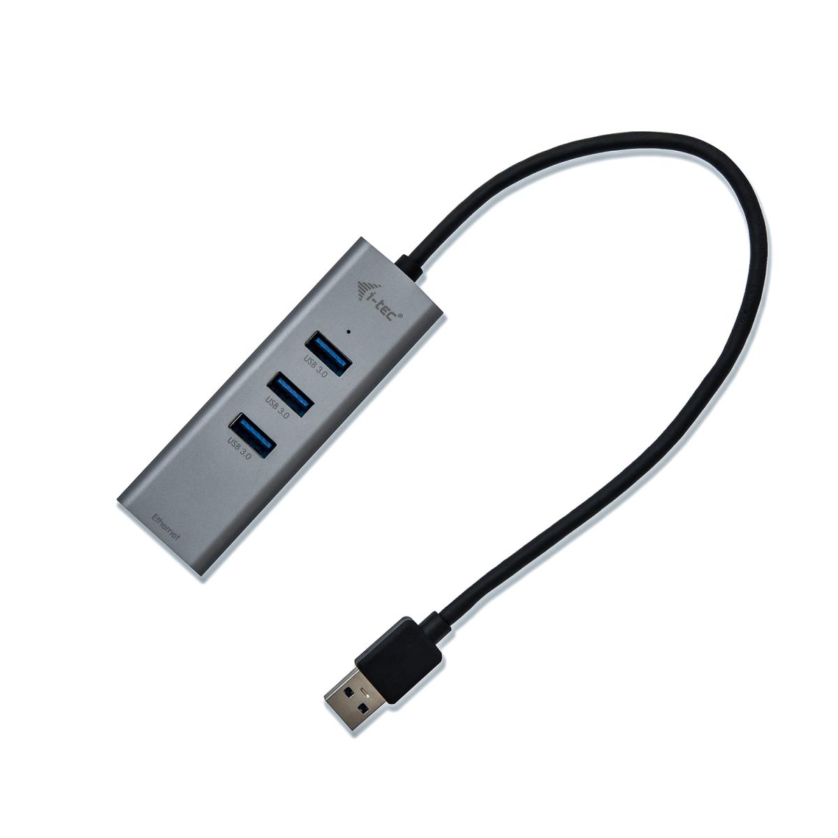 I-TEC ELECTRONICS USB 3.0 Metal Hub + Glan Metal 3-port Hub With Glan Adap.