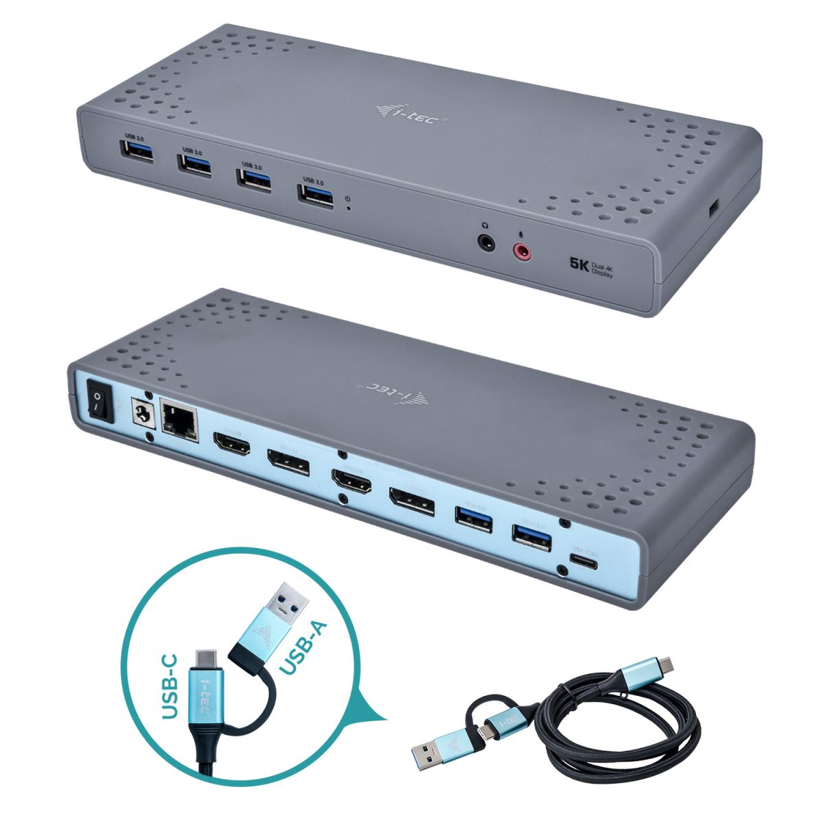 I-TEC ELECTRONICS I-tec USB 3.0/USB-c 5k Dock Uk I-tec USB 3.0 / USB-c 5k Dock Uk