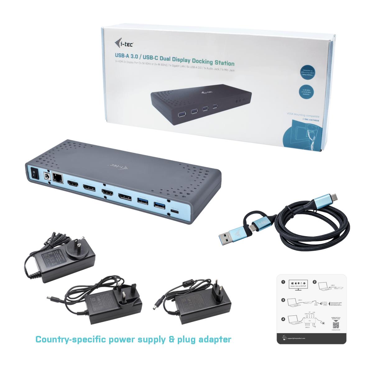 I-TEC ELECTRONICS I-tec USB 3.0/USB-c 5k Dock Uk I-tec USB 3.0 / USB-c 5k Dock Uk