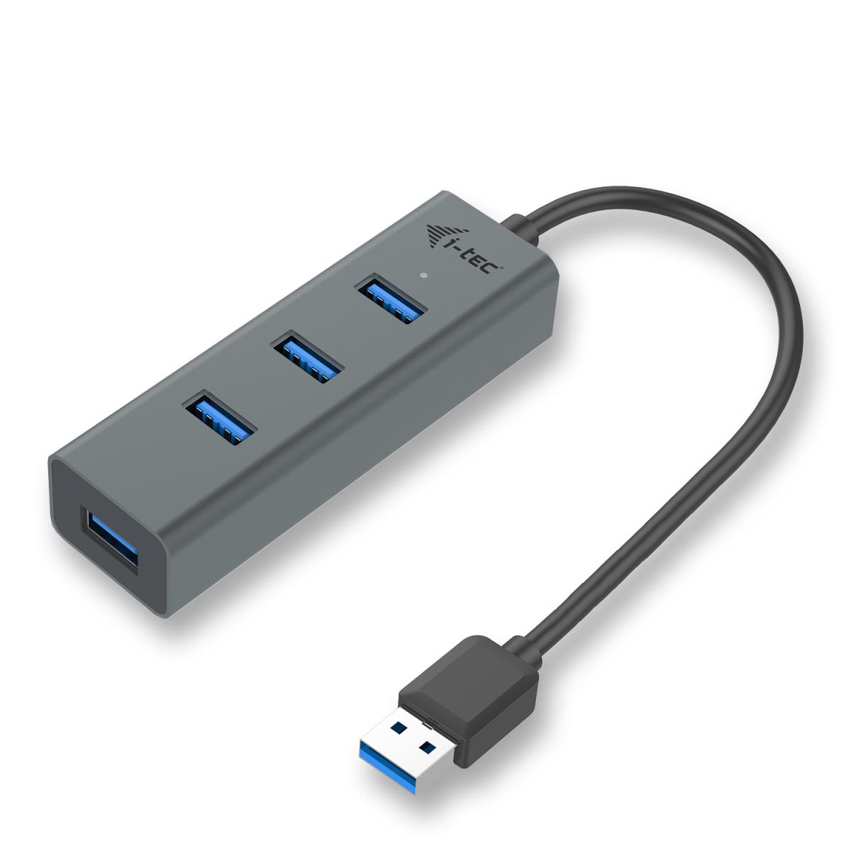 I-TEC ELECTRONICS Metal Hub 4 Port USB 3.0 LED Grey
